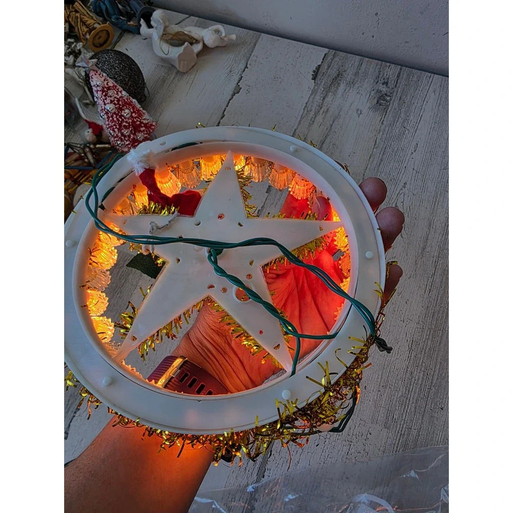 Light up star pixie Xmas decor elf